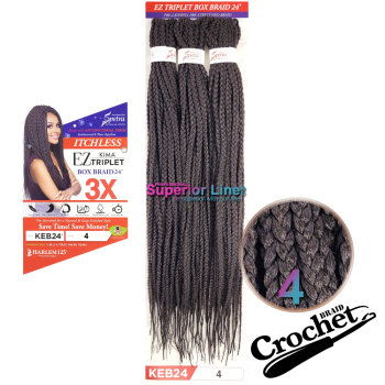 3X Kima Pre-streched Crochet braids (color 4)