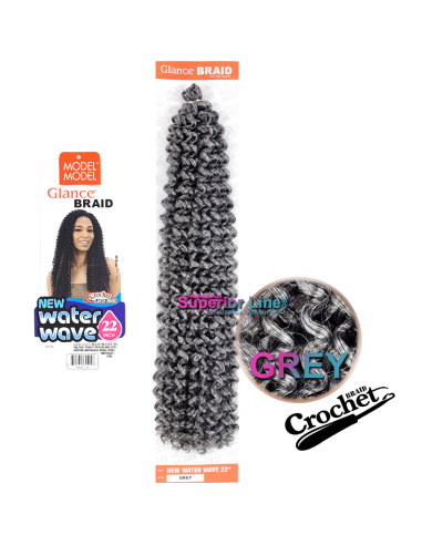 Glance Water Wave crochet braids (color GREY)