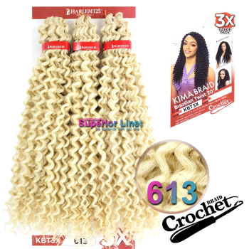 3X Kima Brazilian Twist Crochet braids extensions (color 613)