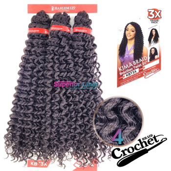 3X Kima Brazilian Twist Crochet braids extensions (color 4)