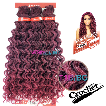 3X Kima Ripple Deep crochet braids (color T1B/BG)