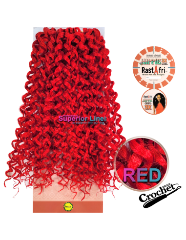 3X Rastafri Hippie crochet braid (color RED)