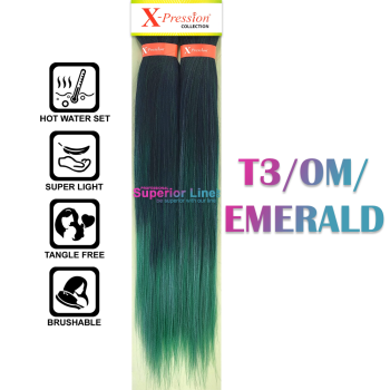 2X X-Pression Ultra Braid Pre-Streched (color T3/OM/EMERALD)