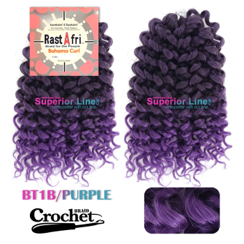 Rastafri 2X Bahama crochet braid (color BT1B/PURPLE)