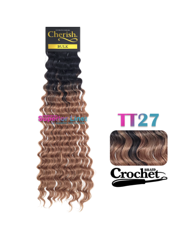 Cherish Bulk Deep Twist crochet braids (color TT27)