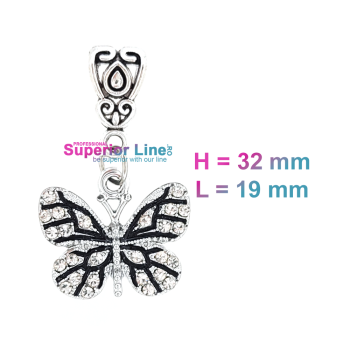 braid Hair Dreadlock metalic butterfly accessories