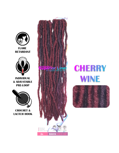 2X Obsession Rasta Locs crochet braids (color CHERRY WINE)