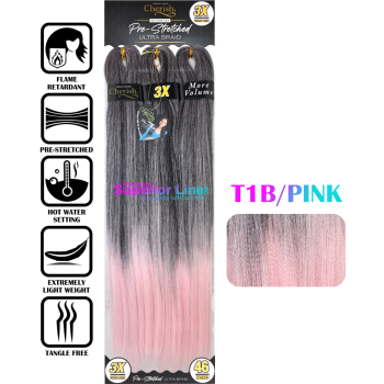 3X Cherish Ultra Braid par de impletit (culoare T1B/PINK)