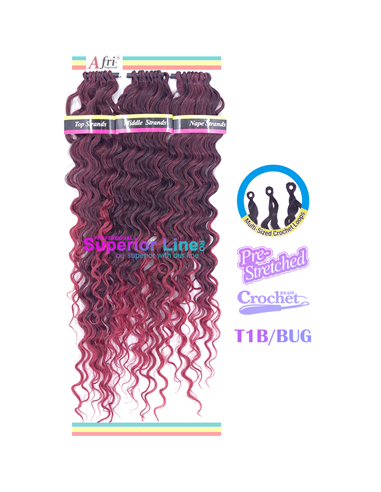 3X Deep Bay Afri-Naptural crochet braids (color T1B/BUG)