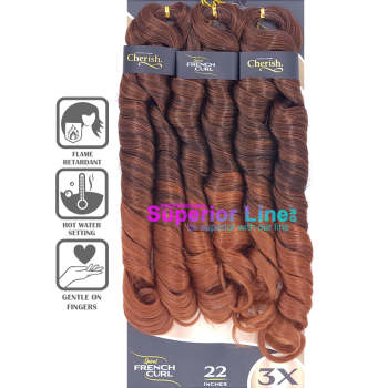 3X Cherish French Curl Braiding (color TCOPPER)