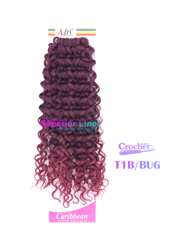 Afri-Naptural Beach curl crochet braids (color T1B/BUG)