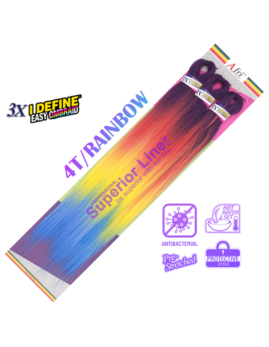 3X Afri-Naptural I Define Easy Ombraid (color 4T/RAINBOW)